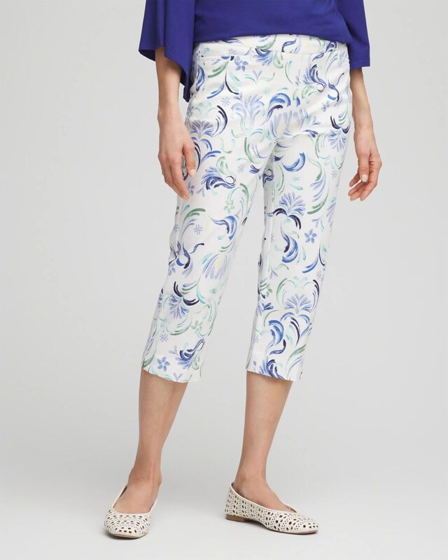 Brigitte Slub Capri Pants